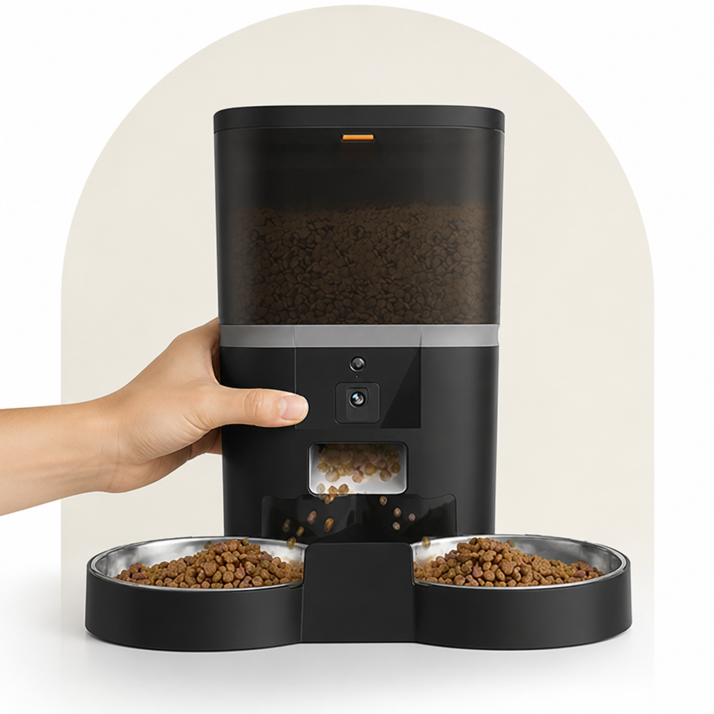 DogBedHouse Built-In Camera & Portion-Control Automatic Feeder (4L)