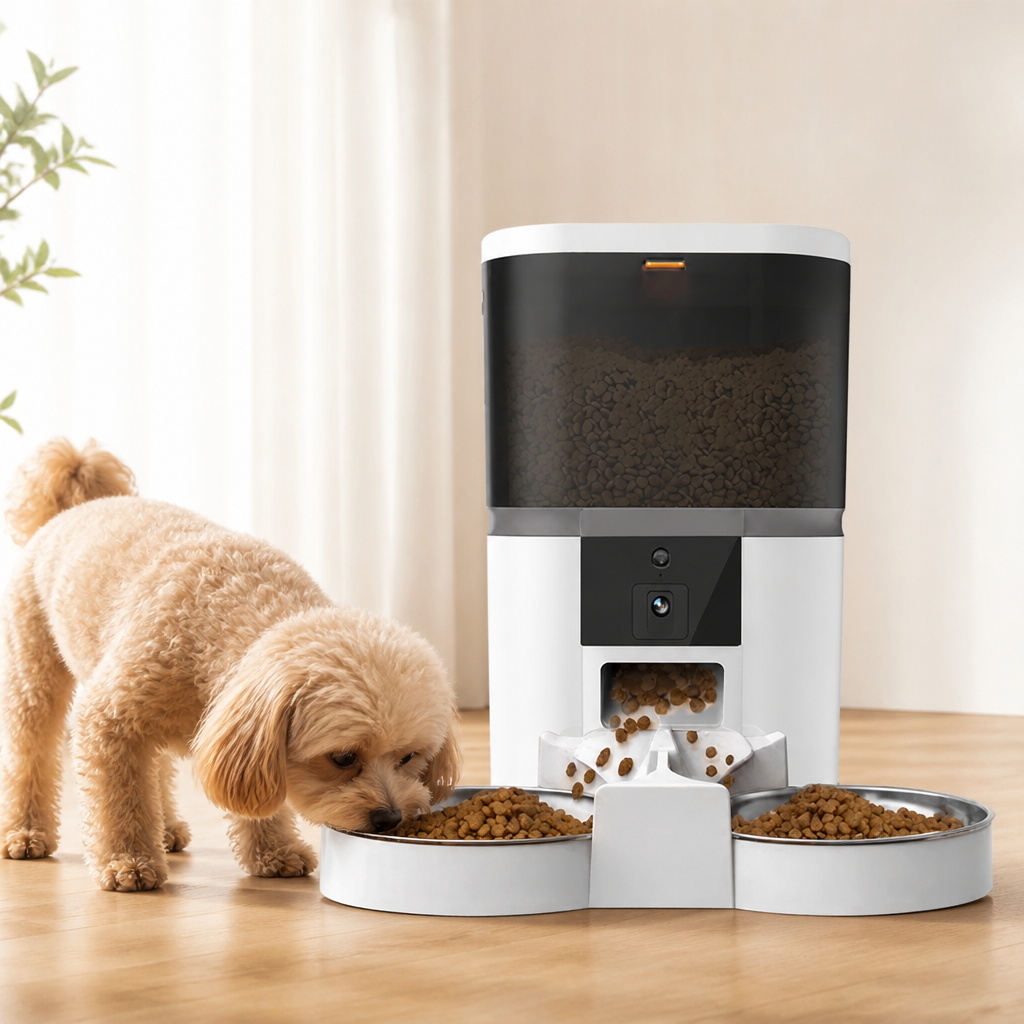 DogBedHouse Built-In Camera & Portion-Control Automatic Feeder (4L)