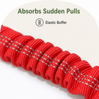 DogBedHouse Bungee Shock-Absorbing & Reflective Car Seat Leash (For Small-Medium Dogs)