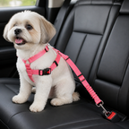 DogBedHouse Bungee Shock-Absorbing & Reflective Car Seat Leash (For Small-Medium Dogs)