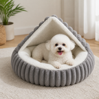 DogBedHouse Calming Hooded & Non-Slip Pet Bed (For Cats & Small Dogs)
