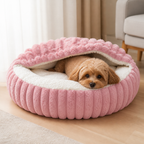 DogBedHouse Calming Hooded & Non-Slip Pet Bed (For Cats & Small Dogs)