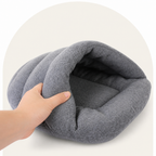 DogBedHouse Calming Plush Fleece Pet Cave Bed