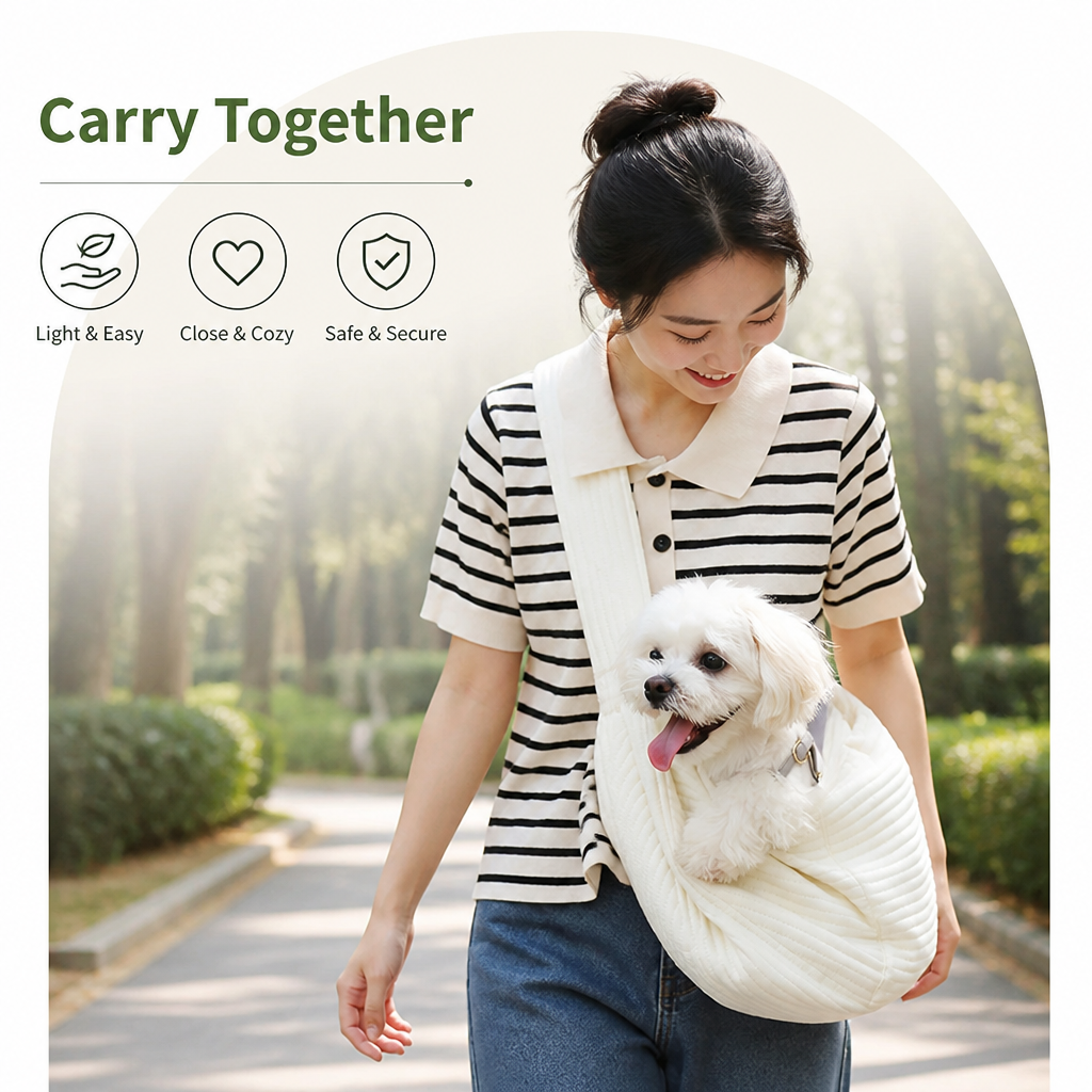DogBedHouse Canvas Breathable Crossbody Sling Carrier