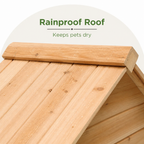 DogBedHouse Cedar Wood & Rainproof Pet House (Indoor/Outdoor)