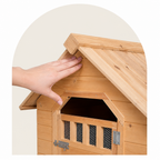 DogBedHouse Cedar Wood & Rainproof Pet House (Indoor/Outdoor)