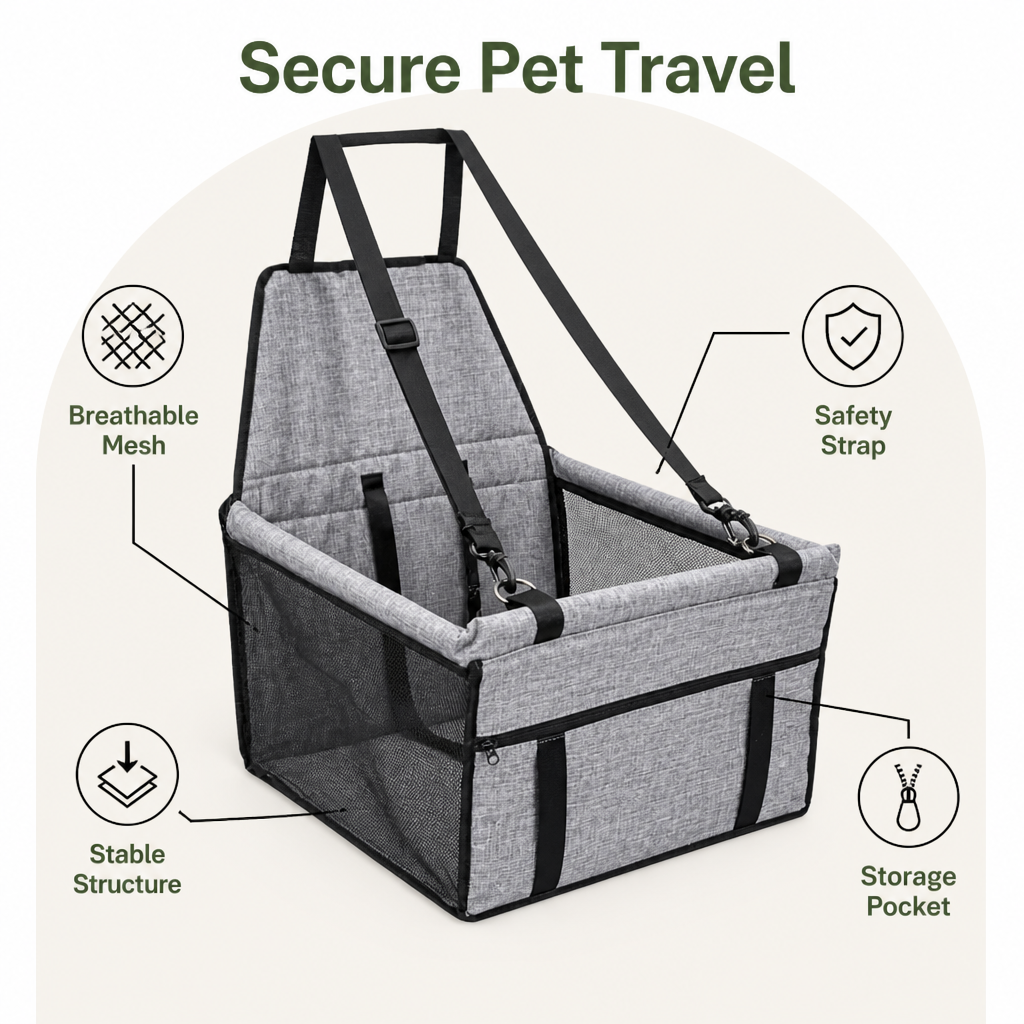 DogBedHouse Chemical-Free Foldable Hammock Car Seat Cover