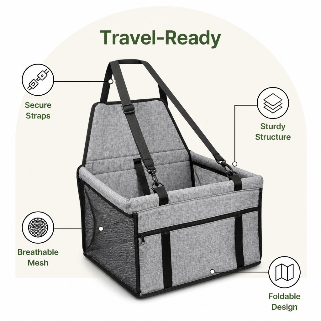 DogBedHouse Chemical-Free & Foldable Hammock Car Seat Cover
