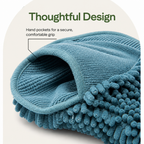 DogBedHouse Chenille Microfiber Quick-Drying Pet Bath Towel (Double Hand Pockets)