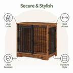 DogBedHouse Chew-Resistant Dual-Door Locking Dog Crate