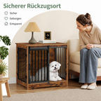 DogBedHouse Chew-Resistant Dual-Door Locking Dog Crate