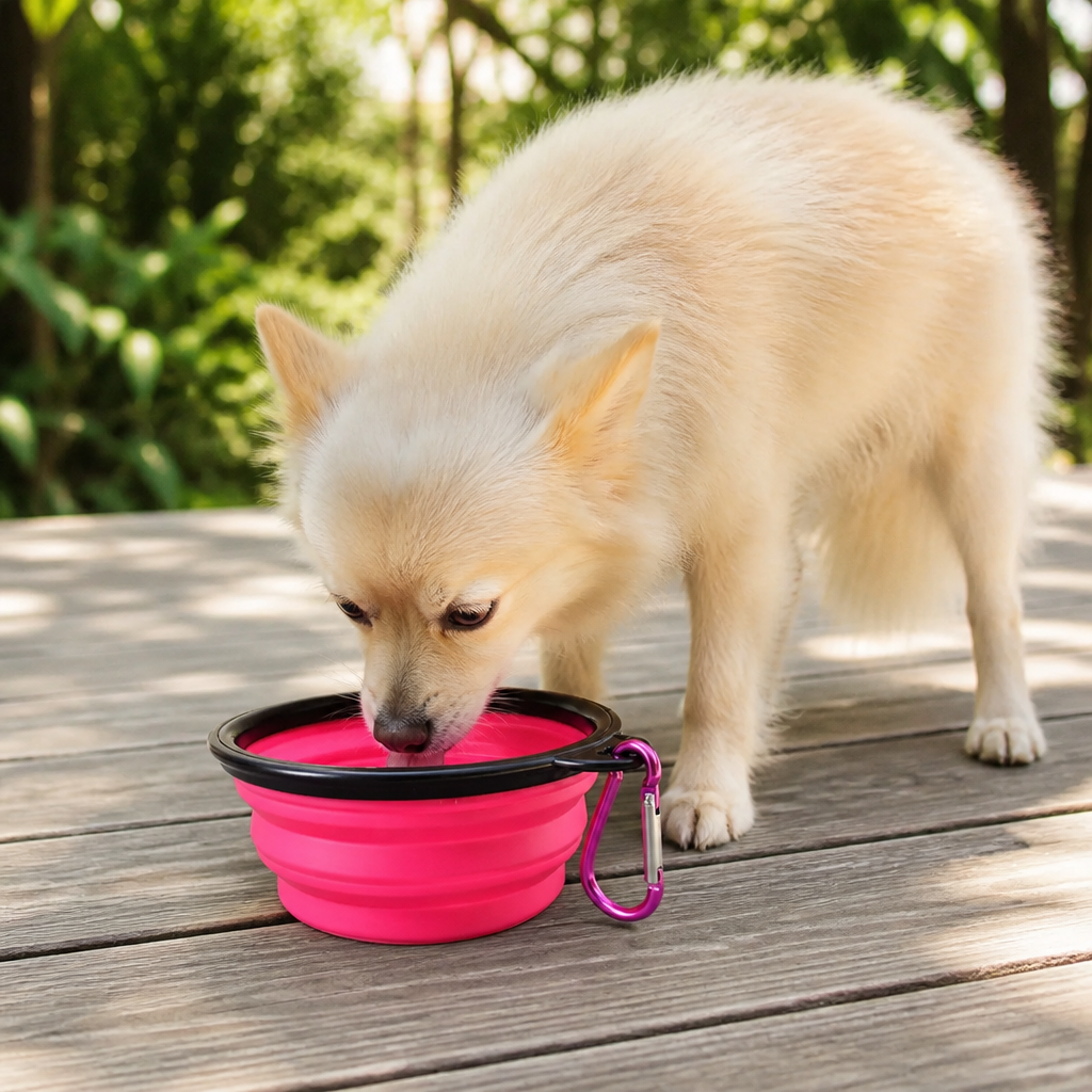 DogBedHouse Collapsible Food-Grade Silicone Travel Bowl