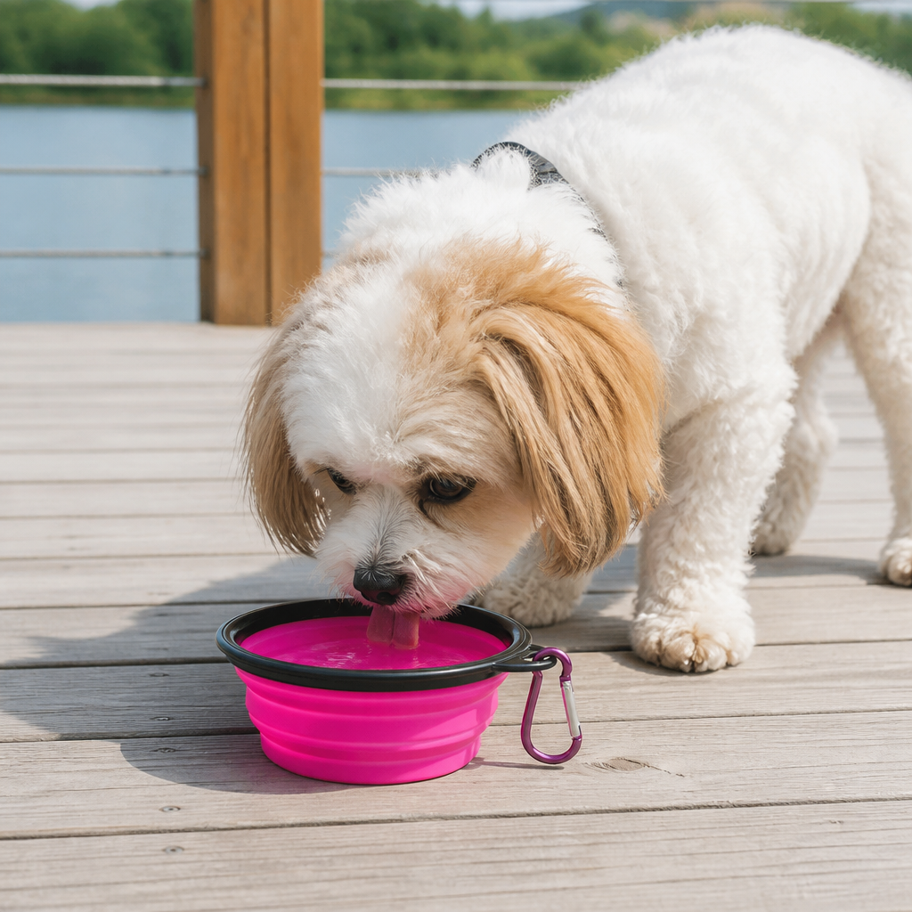 DogBedHouse Collapsible Food-Grade Silicone Travel Bowl