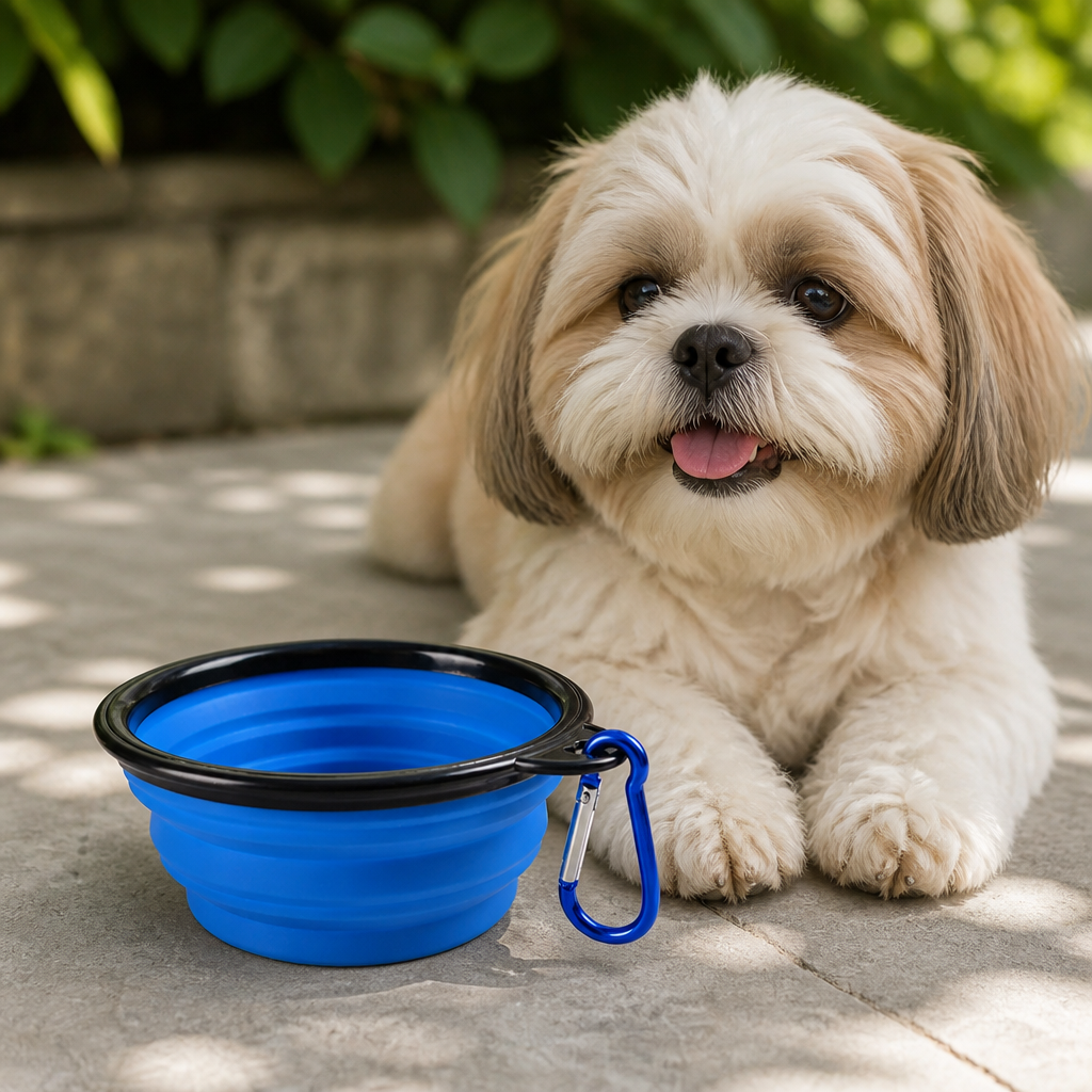DogBedHouse Collapsible Food-Grade Silicone Travel Bowl