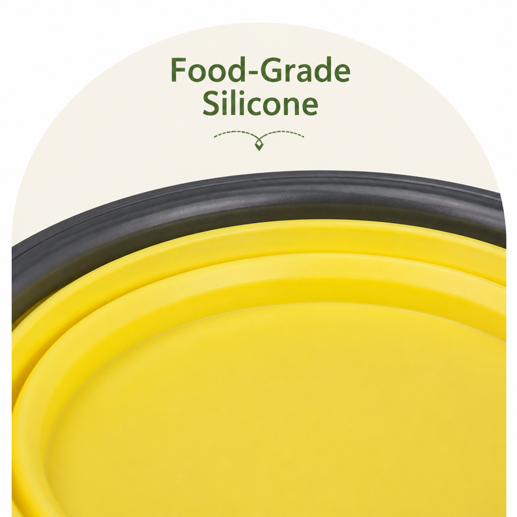 DogBedHouse Collapsible Food-Grade Silicone Travel Bowl