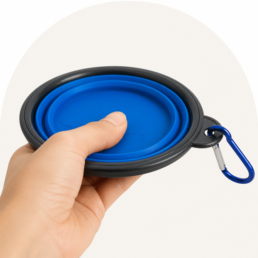 DogBedHouse Collapsible Food-Grade Silicone Travel Bowl