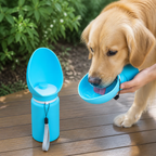 DogBedHouse Collapsible & Leak-Proof Travel Water Bottle (Built-In Drinking Tray)