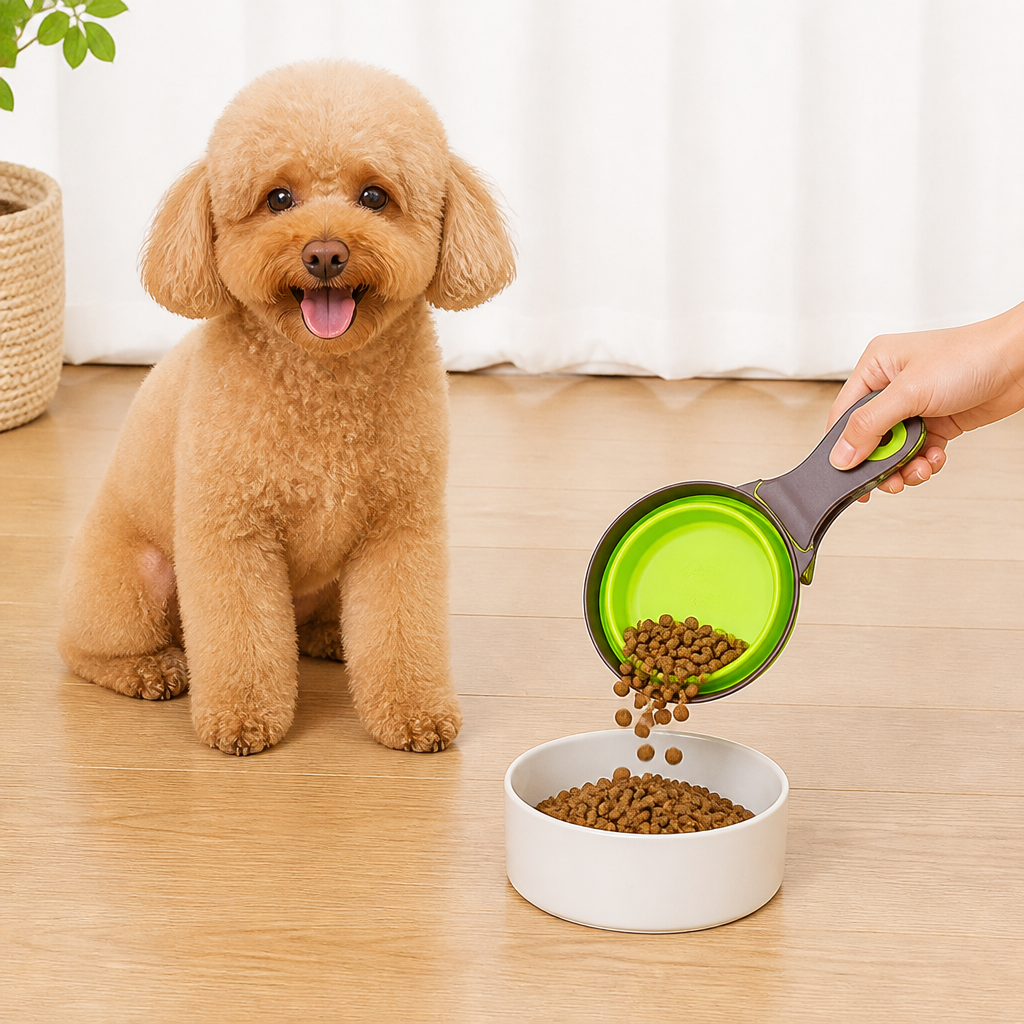 DogBedHouse Collapsible & Sealing Clip Feeding Scoop (Measuring Cup)