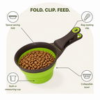 DogBedHouse Collapsible & Sealing Clip Feeding Scoop (Measuring Cup)
