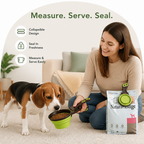 DogBedHouse Collapsible & Sealing Clip Feeding Scoop (Measuring Cup)