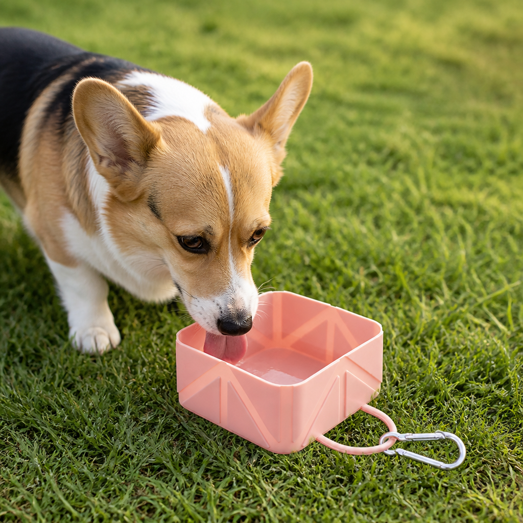 DogBedHouse Collapsible Silicone Pet Travel Bowl