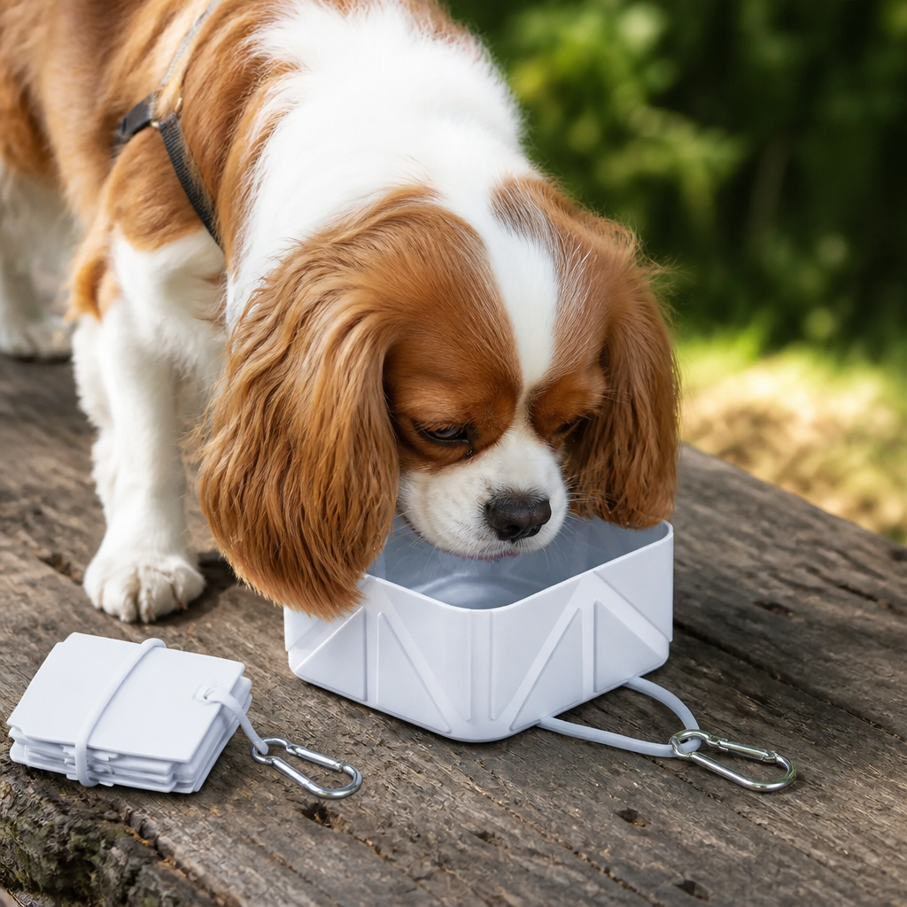 DogBedHouse Collapsible Silicone Pet Travel Bowl