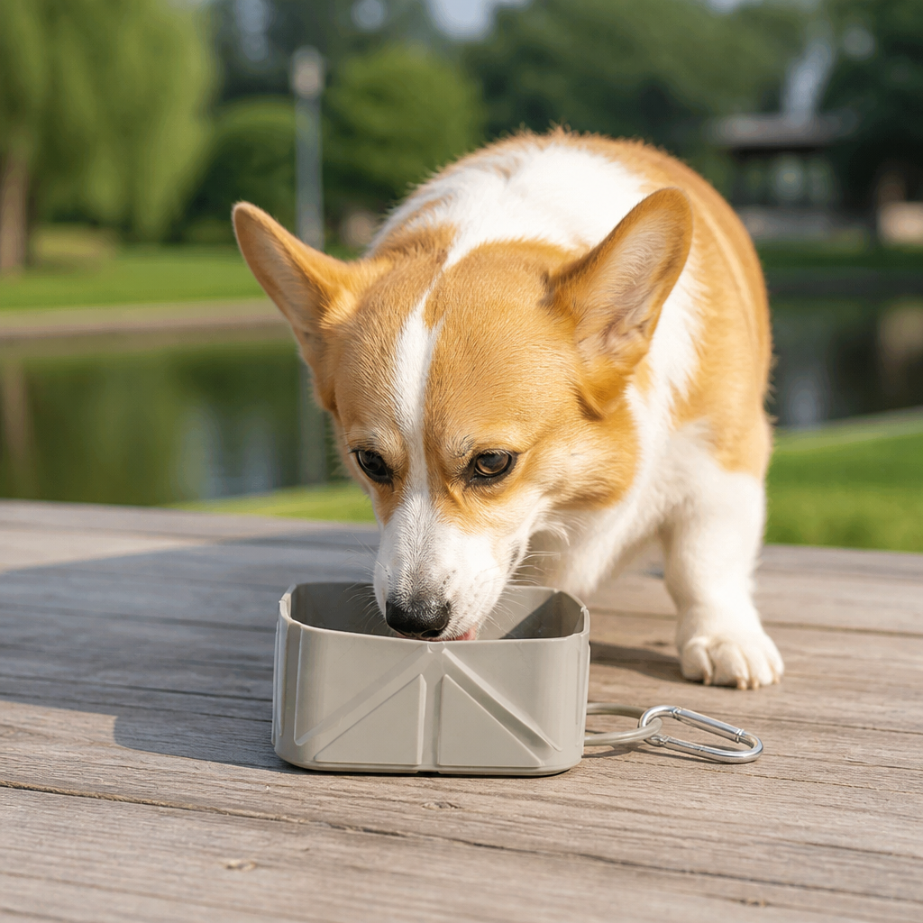 DogBedHouse Collapsible Silicone Pet Travel Bowl