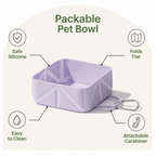 DogBedHouse Collapsible Silicone Pet Travel Bowl