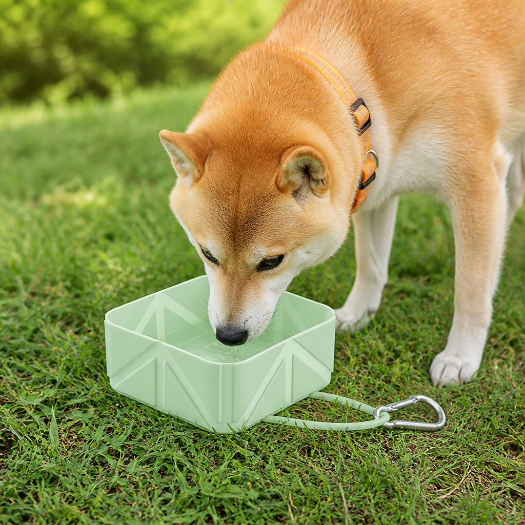 DogBedHouse Collapsible Silicone Pet Travel Bowl