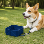 DogBedHouse Collapsible Silicone Pet Travel Bowl