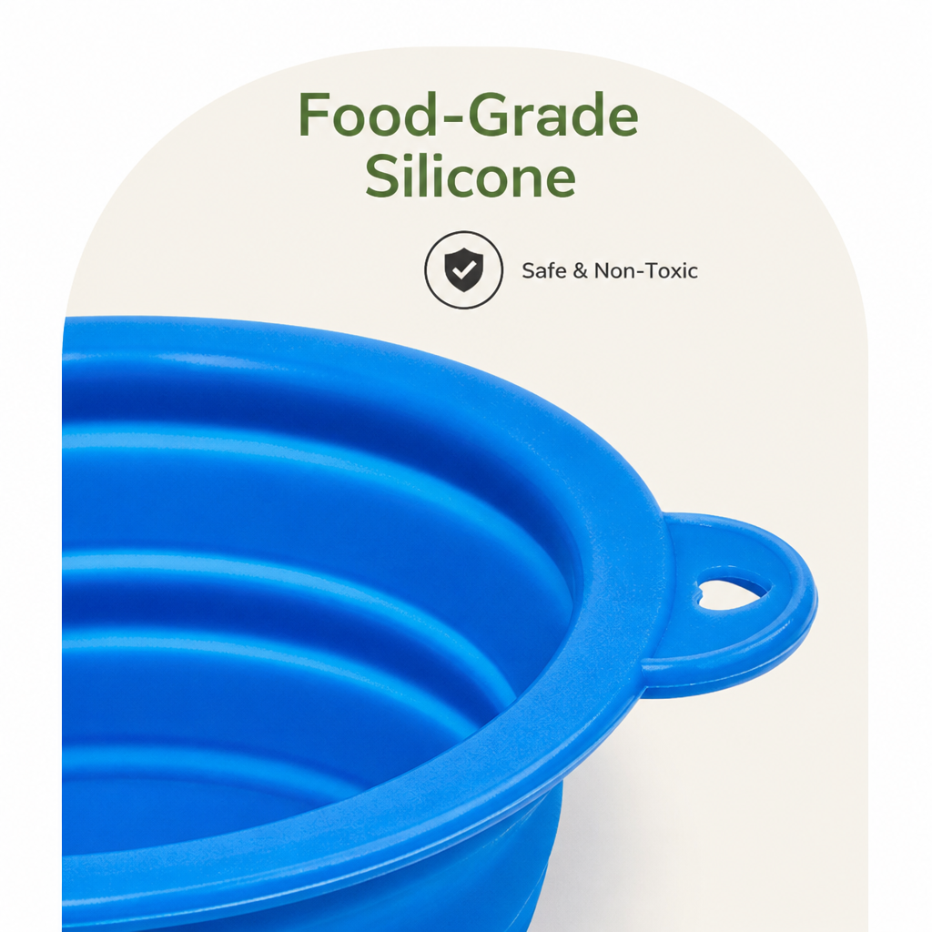 DogBedHouse Collapsible Silicone & Travel-Friendly Dog Bowl