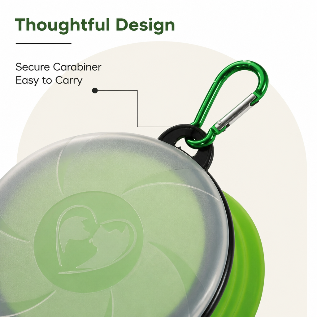 DogBedHouse Collapsible Silicone & Travel-Friendly Dog Bowl