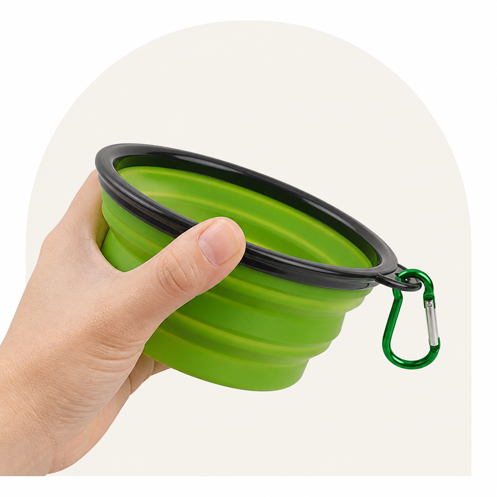 DogBedHouse Collapsible Silicone & Travel-Friendly Dog Bowl