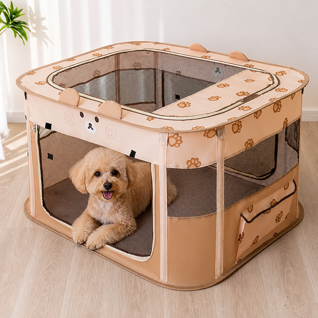 DogBedHouse Collapsible & Space-Saving Steel-Wire Pet House