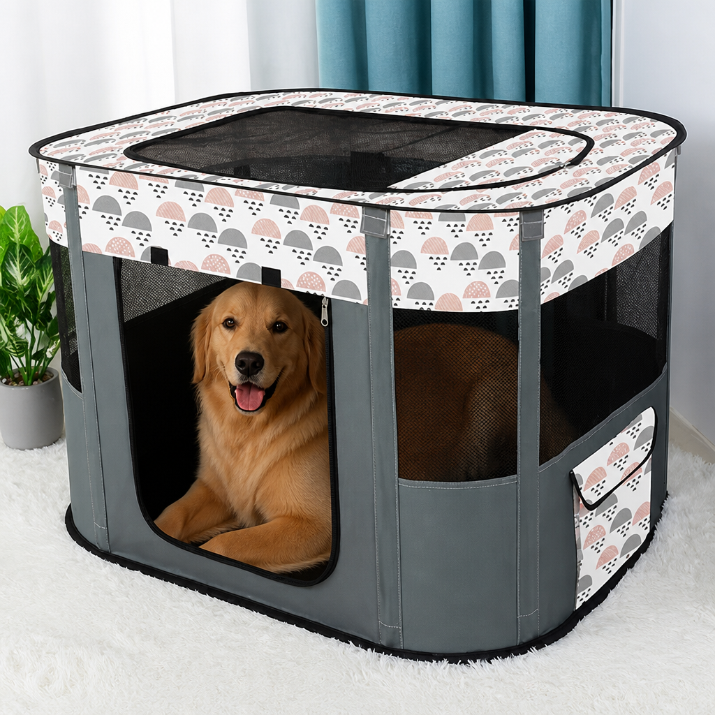 DogBedHouse Collapsible & Space-Saving Steel-Wire Pet House