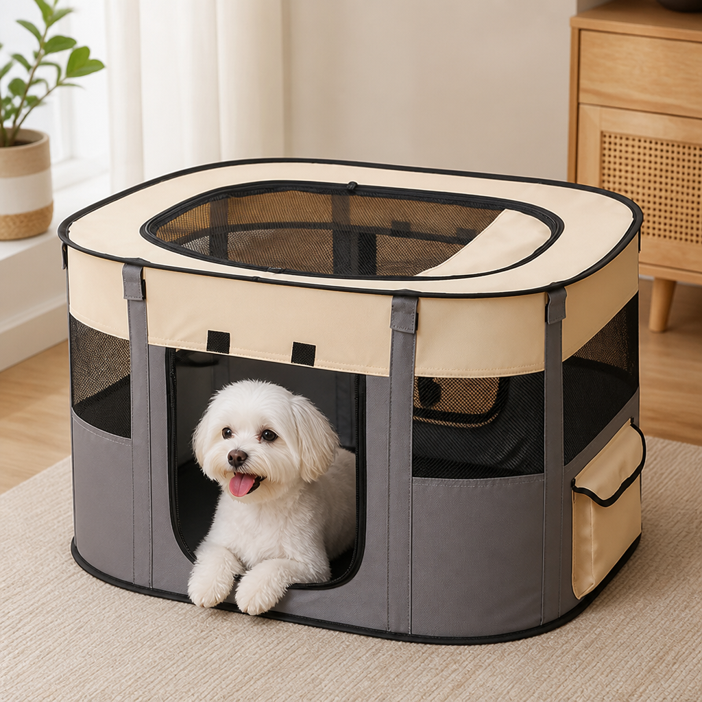 DogBedHouse Collapsible & Space-Saving Steel-Wire Pet House