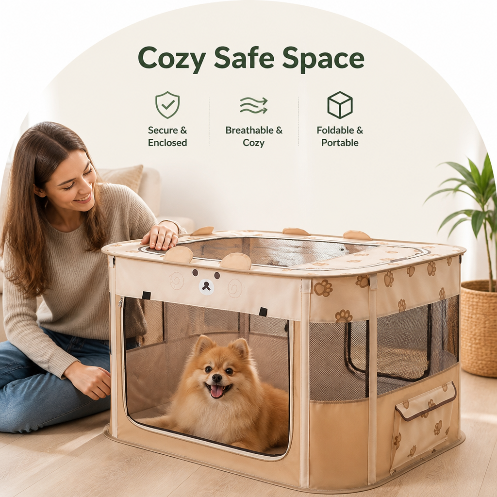 DogBedHouse Collapsible & Space-Saving Steel-Wire Pet House