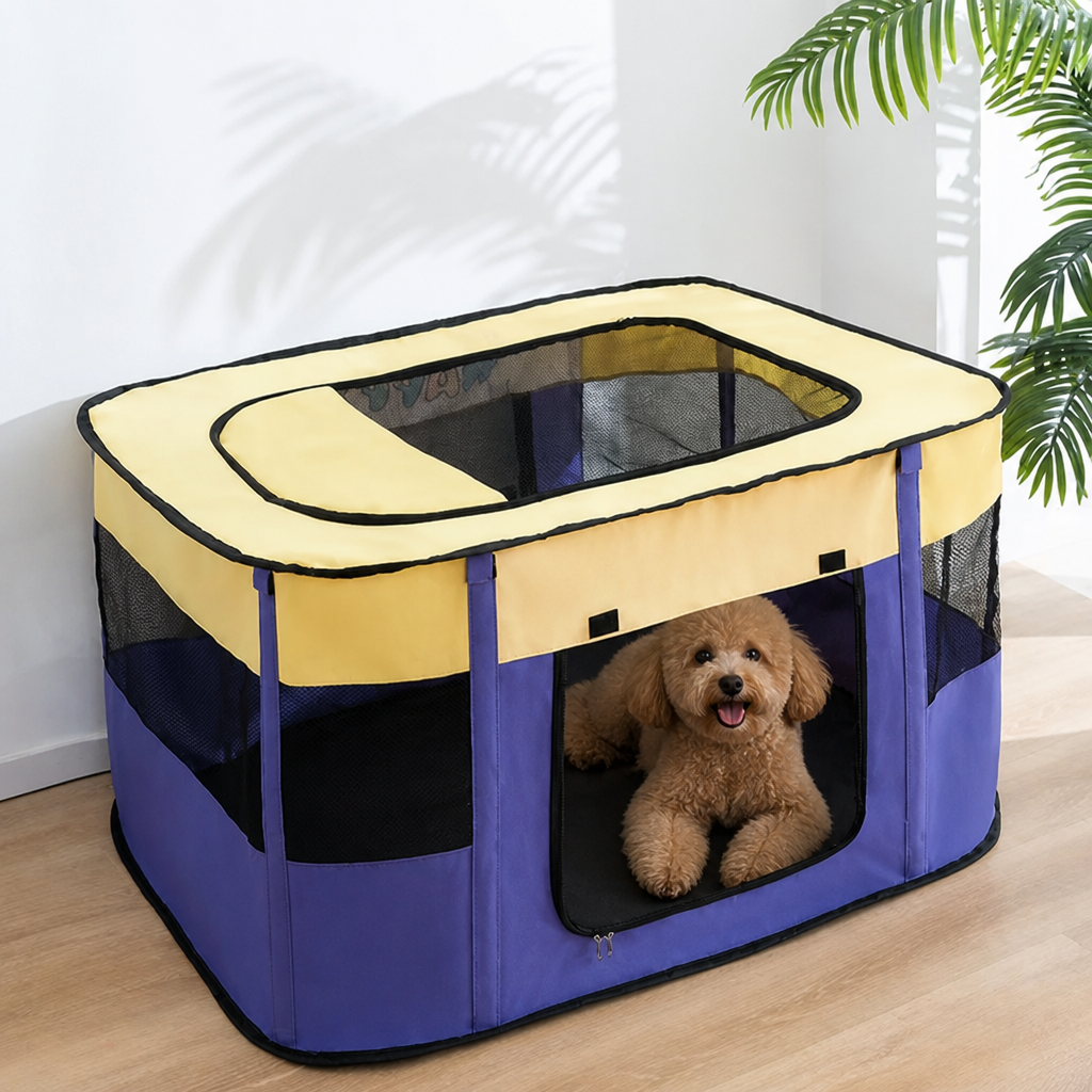DogBedHouse Collapsible & Space-Saving Steel-Wire Pet House
