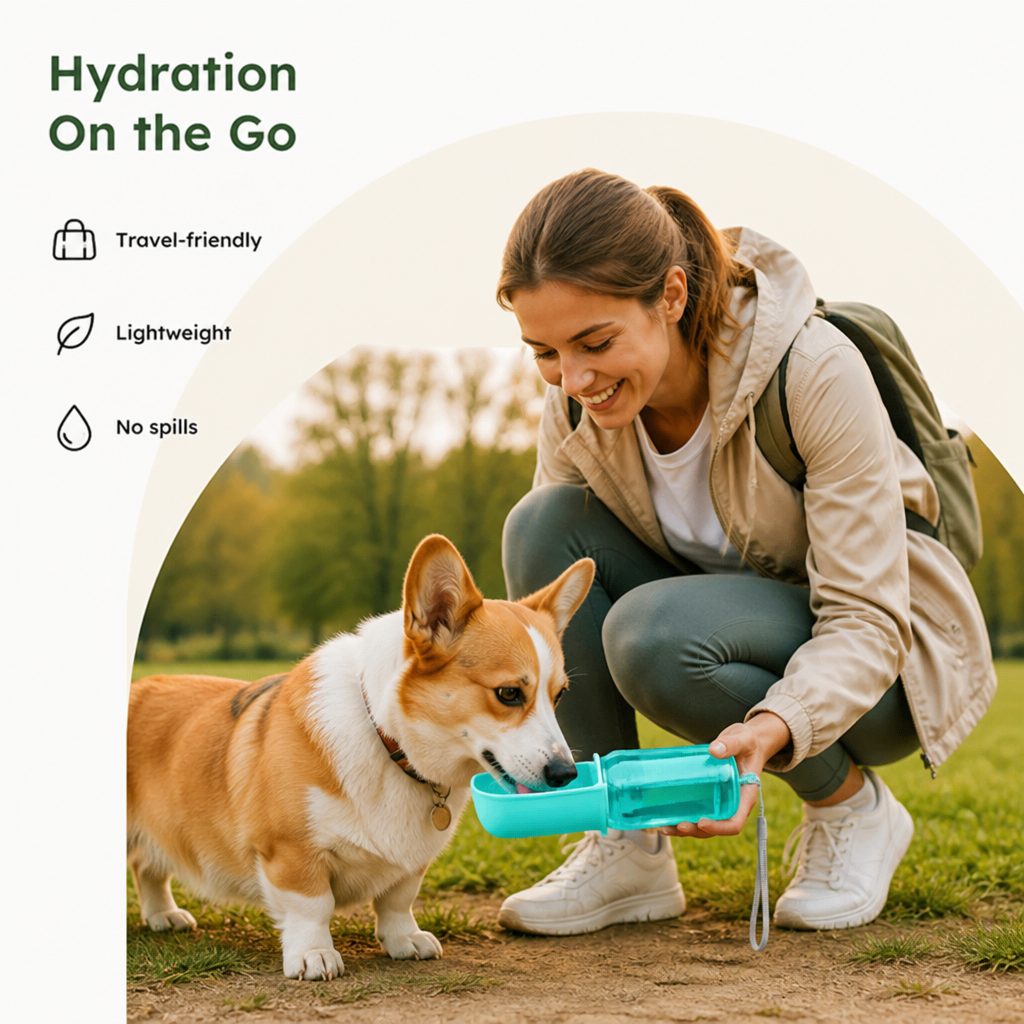 DogBedHouse Compact & Collapsible Pet Water Bottle