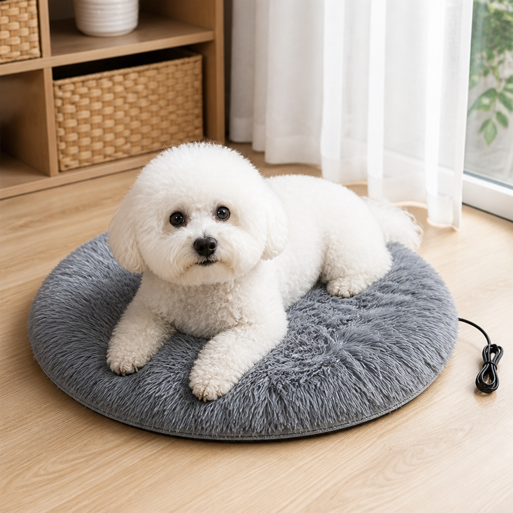 DogBedHouse Constant-Temperature Plush Pet Heating Pad (USB Powered)