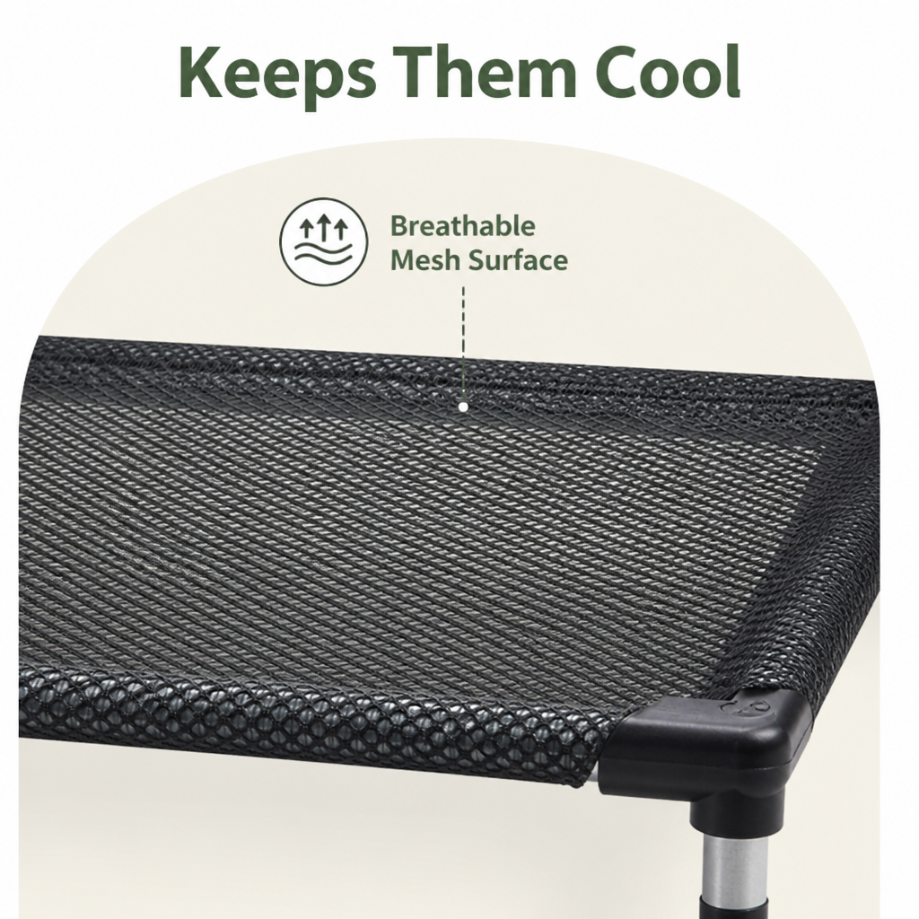 DogBedHouse Cooling Breathable Mesh Elevated Dog Bed