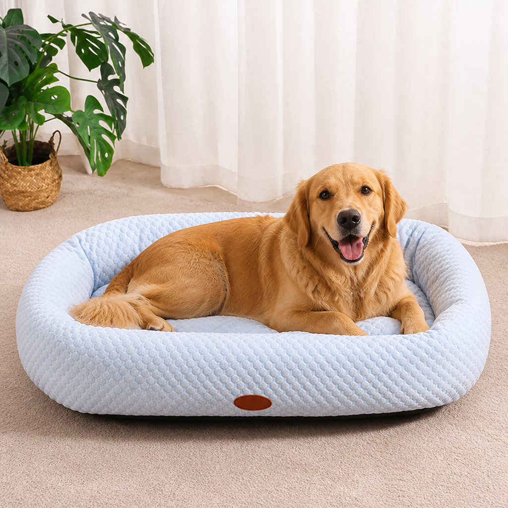 DogBedHouse Cooling Donut Plush Dog Bed