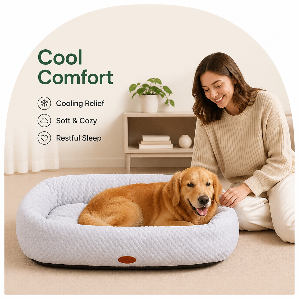 DogBedHouse Cooling Donut Plush Dog Bed