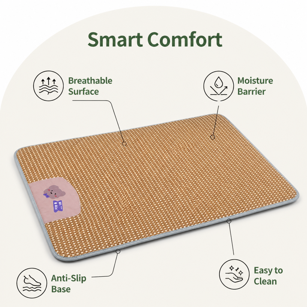DogBedHouse Cooling Moisture-Proof & Non-Slip Pet Mat