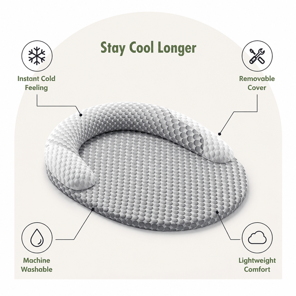 DogBedHouse Cooling Removable & Washable Pet Mat