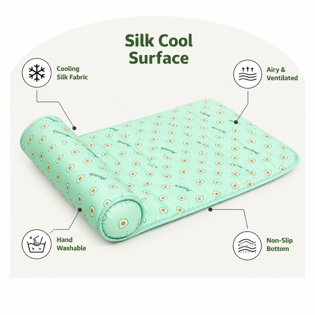 DogBedHouse Cooling Silk & Breathable Pet Mat (Hand Washable)