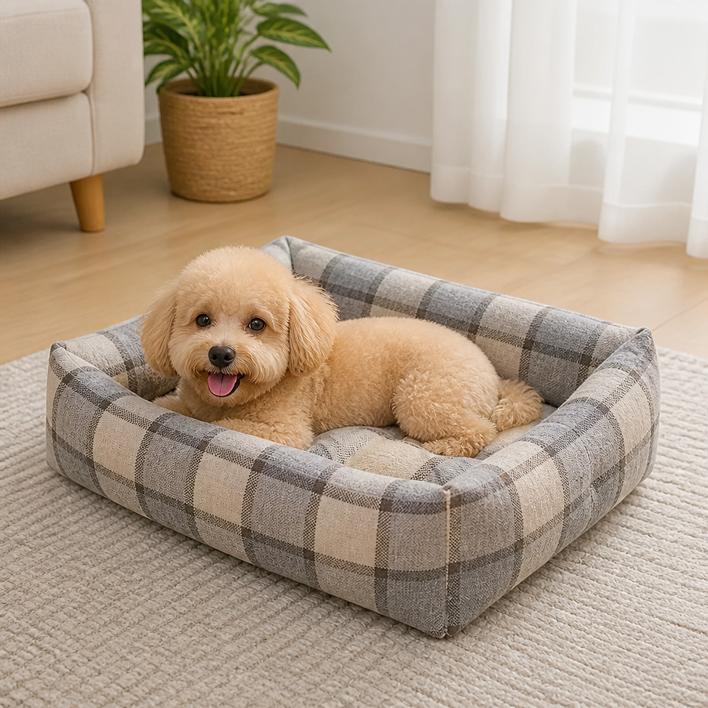 DogBedHouse Cotton & Linen Breathable Pet Nest (Removable Cover)