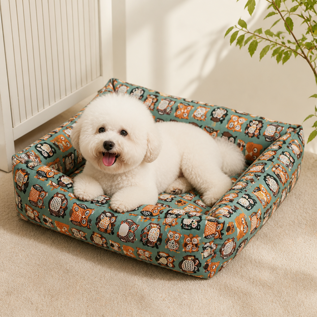 DogBedHouse Cotton & Linen Breathable Pet Nest (Removable Cover)