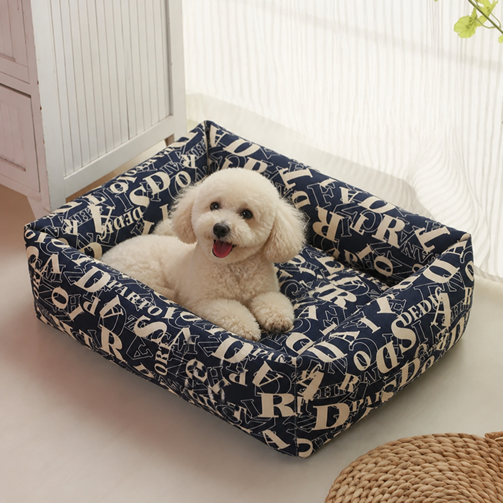 DogBedHouse Cotton & Linen Breathable Pet Nest (Removable Cover)