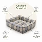 DogBedHouse Cotton & Linen Breathable Pet Nest (Removable Cover)